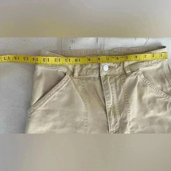 Pilcro Wide Leg Carpenter Khaki Canvas Pants Size 27 EUC - Picture 5 of 9